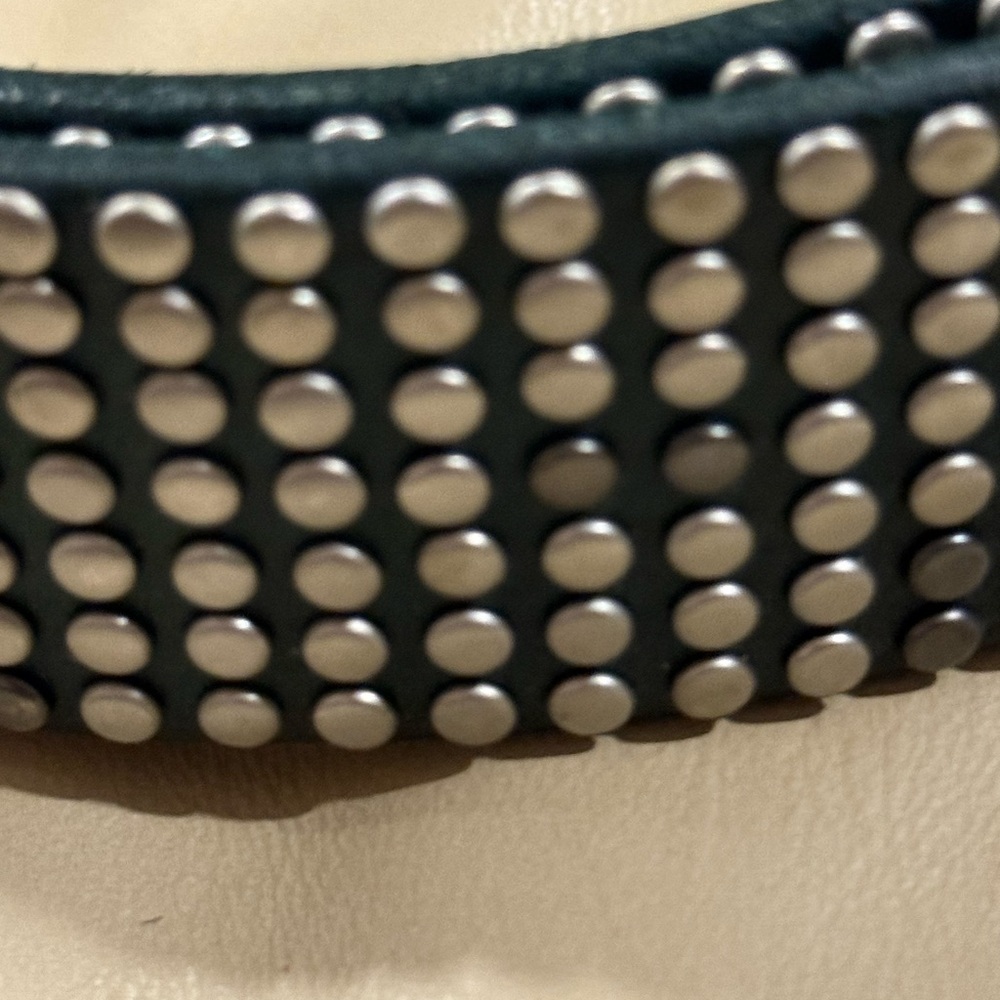 Liebeskind  NWT deep green leather and metallic studded belt - Picture 5 of 8